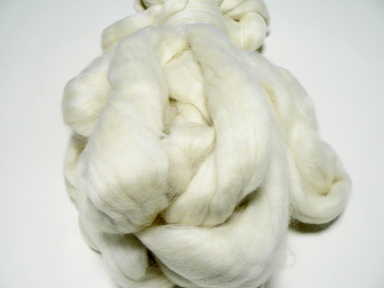 White Baby Alpaca Combed Tops 500gms  